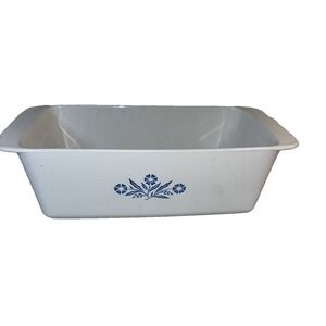 VINTAGE BLUE CORNFLOWER Corning Ware Loaf Pan 2 Quart P-315 B 9x5x3. No Lid